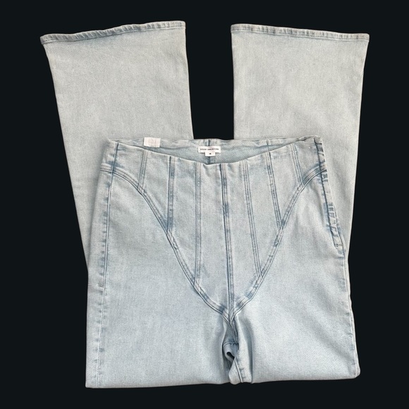 Good American Women's Light Wash Panel Front Boot Cut Jean in Indigo Sz: 16 - Picture 1 of 10